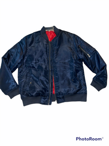 Navy blue puffer jacket