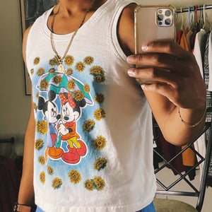 Mickey Mouse floral tank middrift